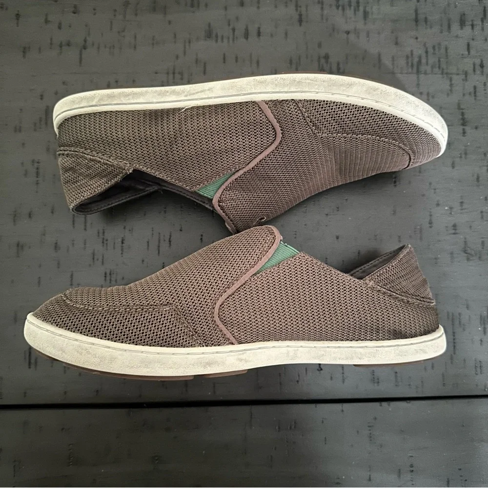 Olukai Men’s Nohea Mesh Brown Slip On Shoes